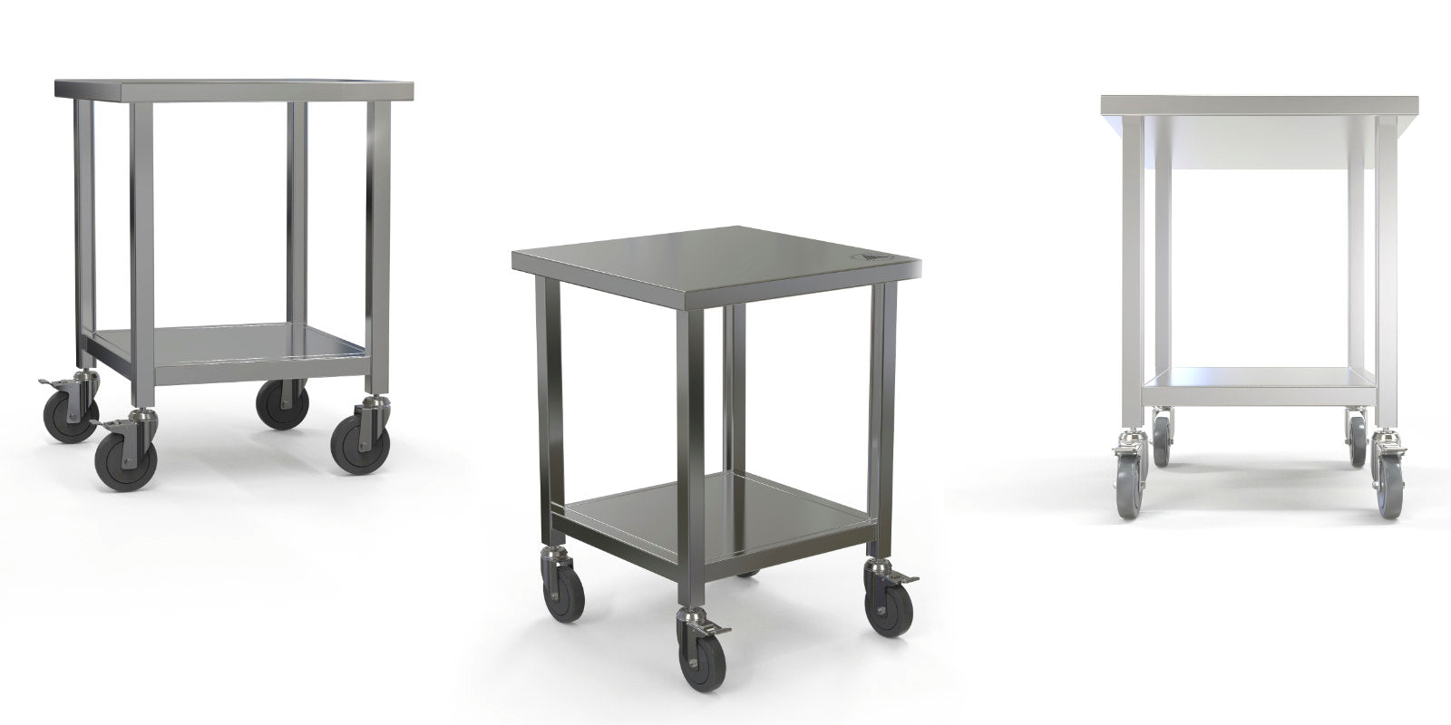 Stainless steel tables with wheels