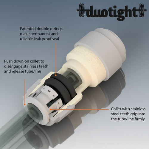 Duotight Push-In Fitting - 8mm (5/16&quot;) x 1/4&quot; Flare