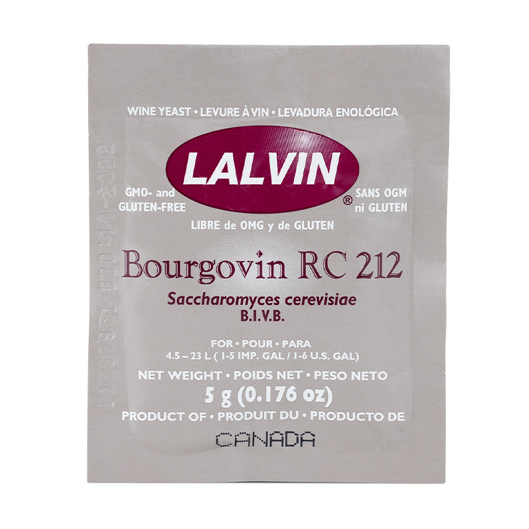 Lalvin RC-212 Active Freeze Dried Wine Yeast