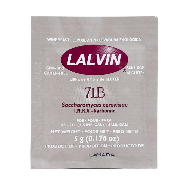 Lalvin 71B Active Freeze-Dried Wine Yeast