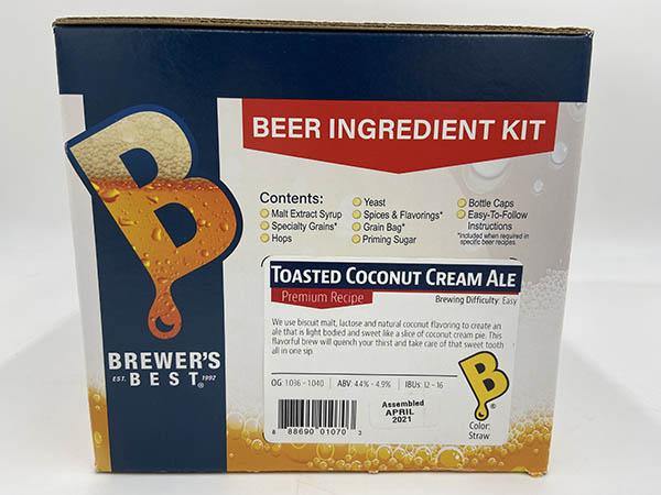 Toasted Coconut Cream Ale Brewer&#39;s Best Ingredients Kit - Delta Brewing Systems